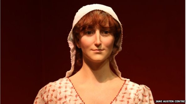 Jane Austen rostro en cera